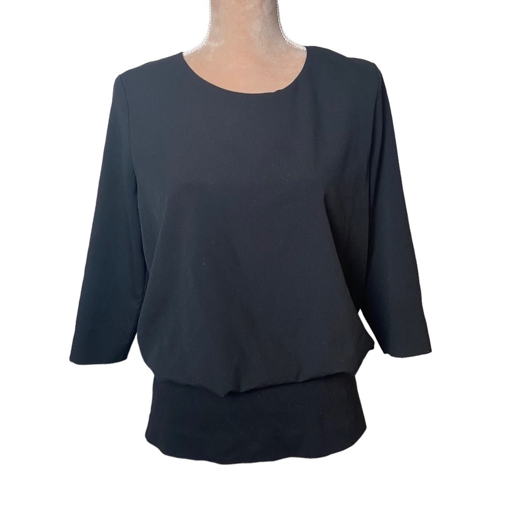 CABI | Black Indulgence Draped Blouse - Picture 4 of 9